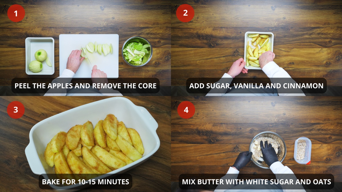 Apple Crisp recipe step by step 1-4