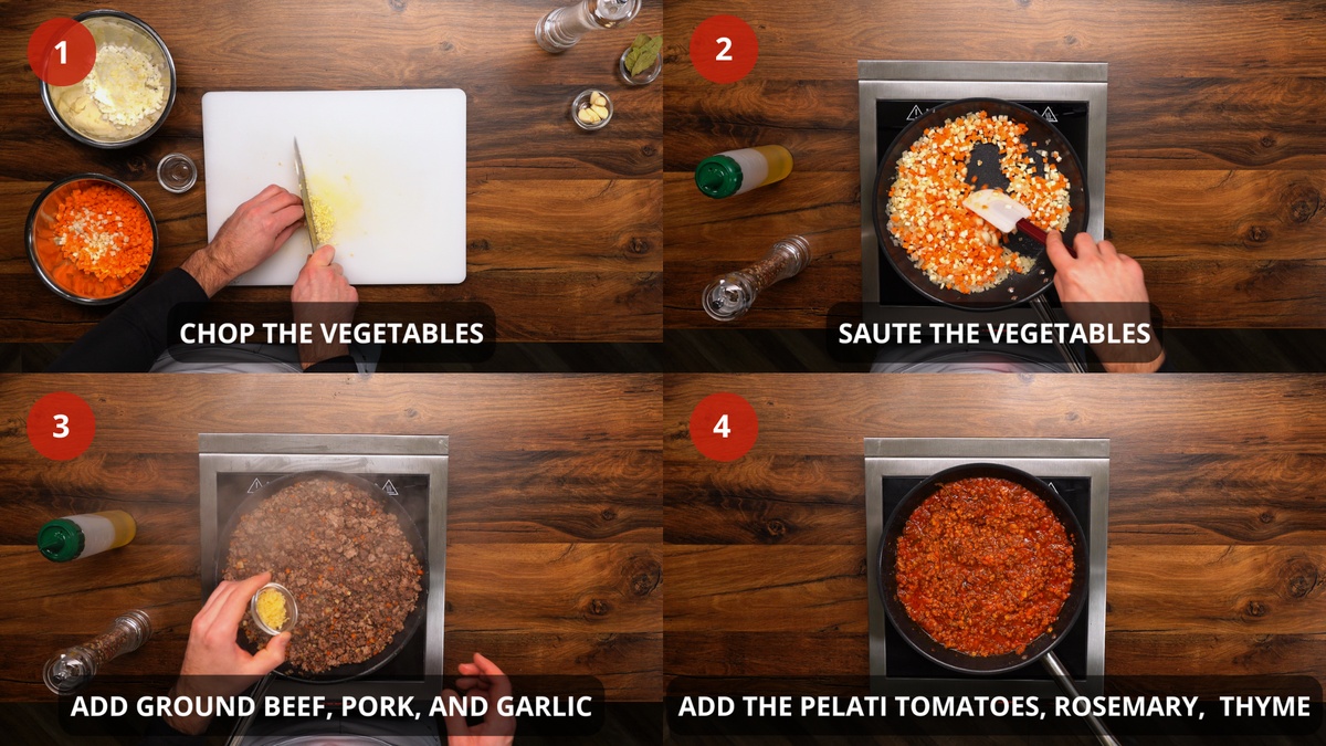 Baked Ziti Recipe Step By Step 1-4