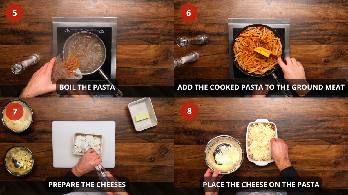 Baked Ziti Recipe Step By Step 5-8