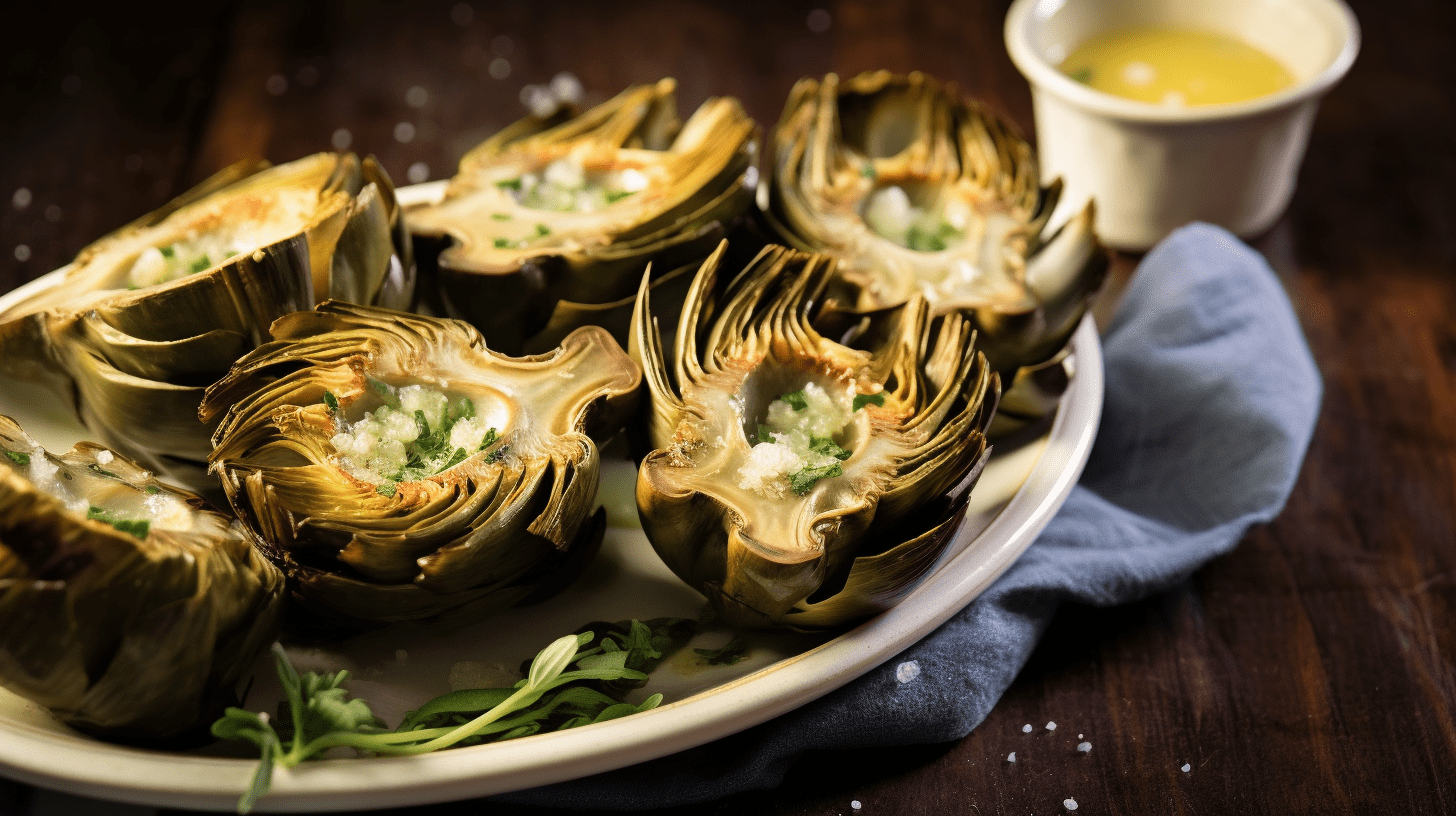 Grilled Garlic Artichokes recipe