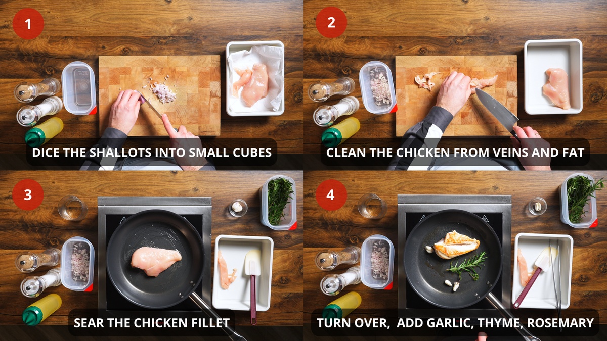 Marsala Chicken Recipe step by step 1-4