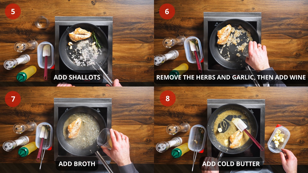 Marsala Chicken Recipe step by step 5-8