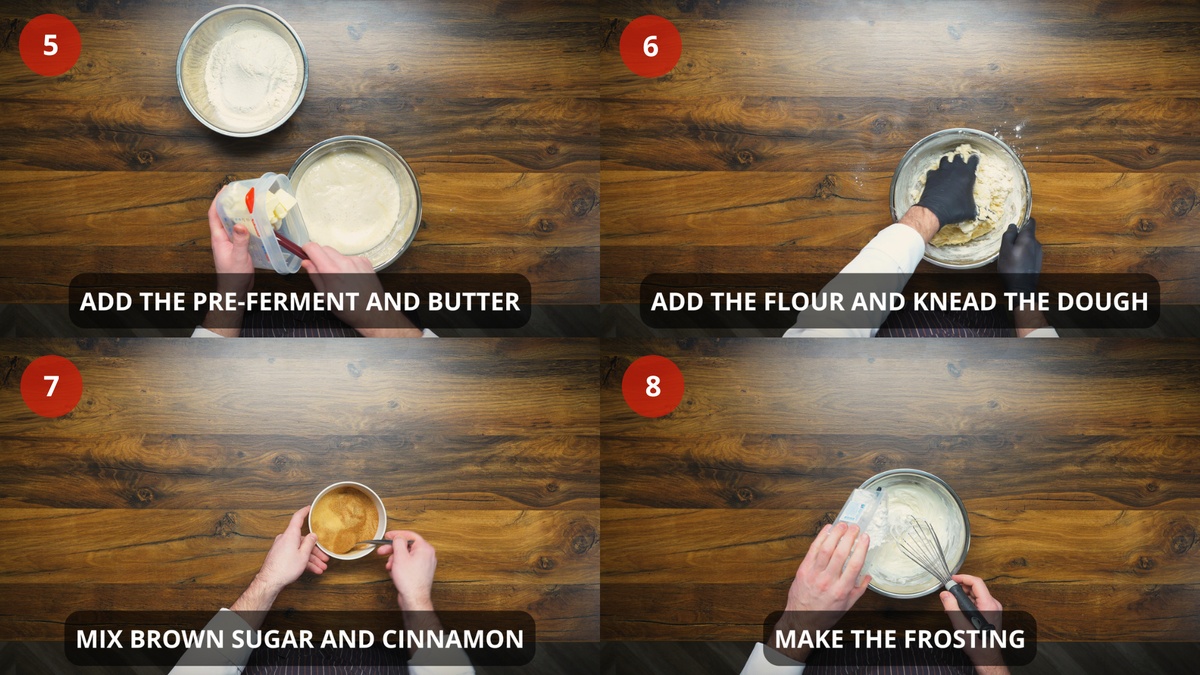 cinnamon rolls recipe step by step 5-8