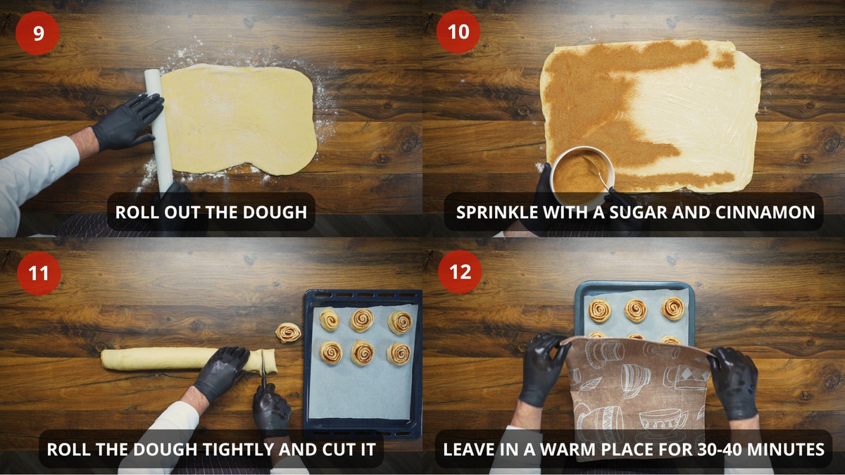 cinnamon rolls recipe step by step 9-12