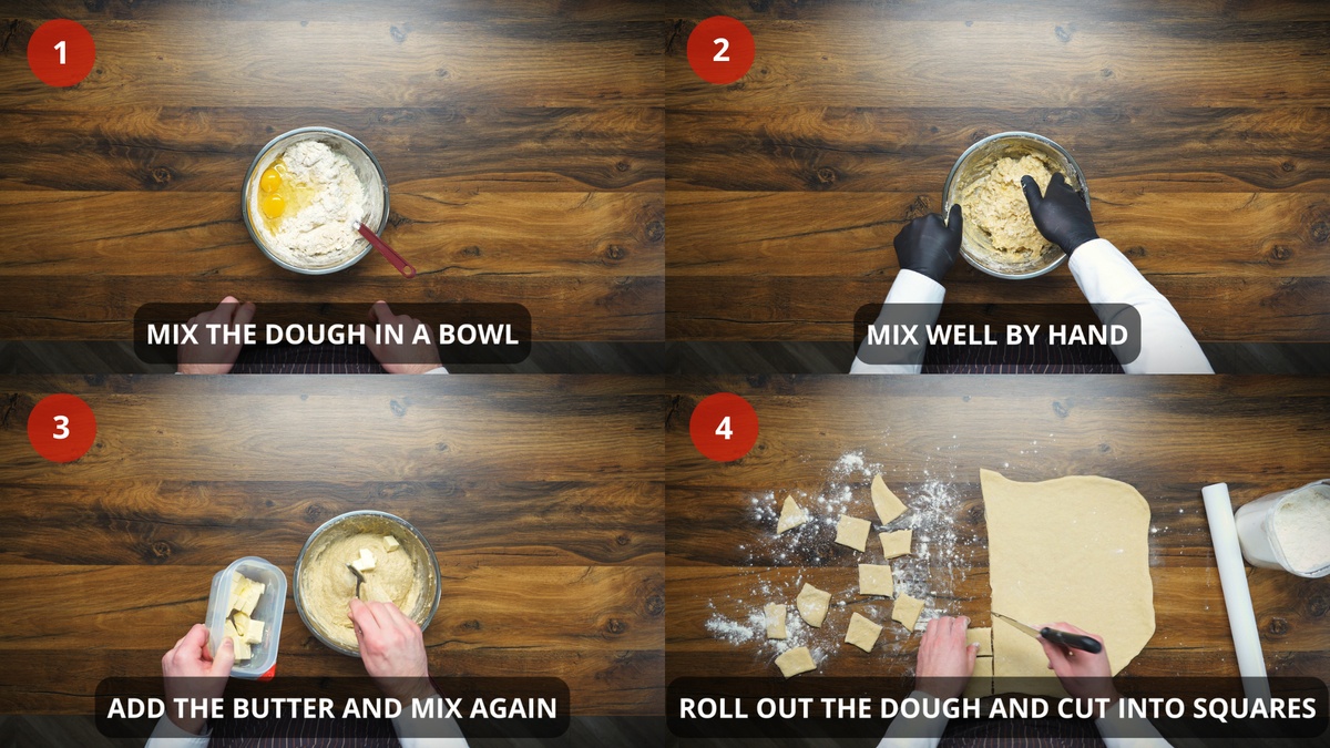 Beignets recipe step by step 1-4