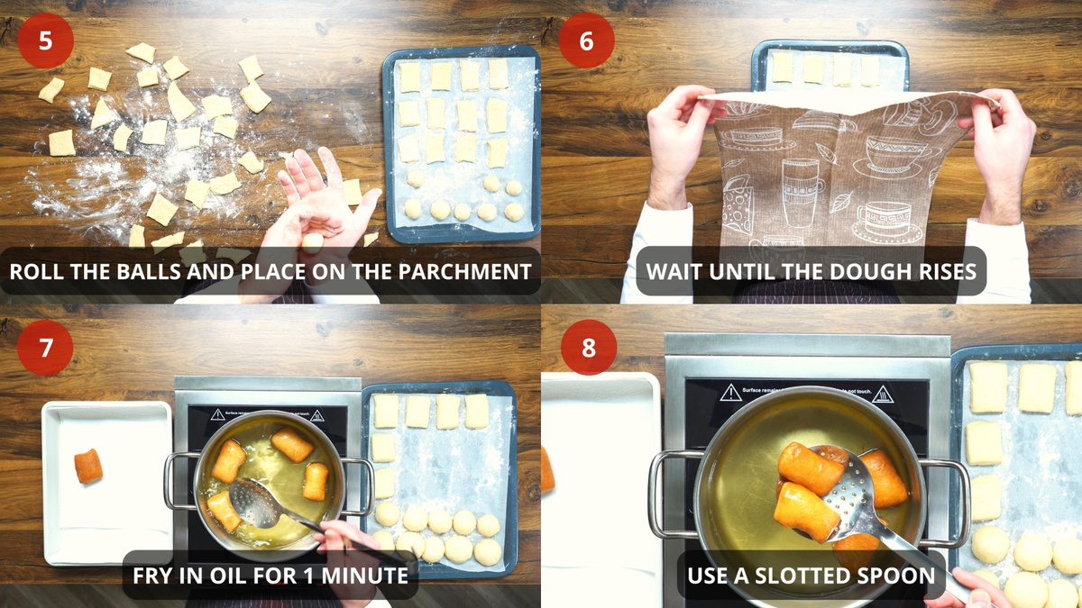 Beignets recipe step by step 5-8