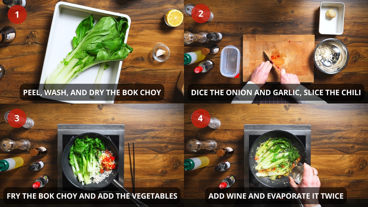 Bok Choy Recipe step by step 1-4