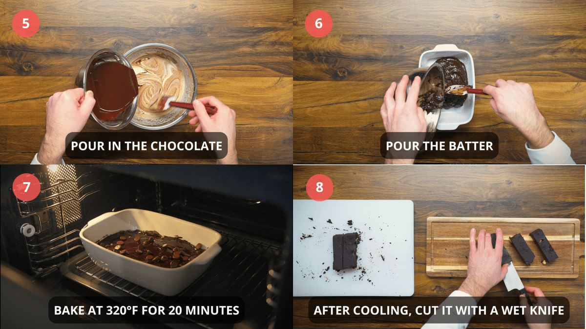 Brownies Recipe step by step - step 5-8