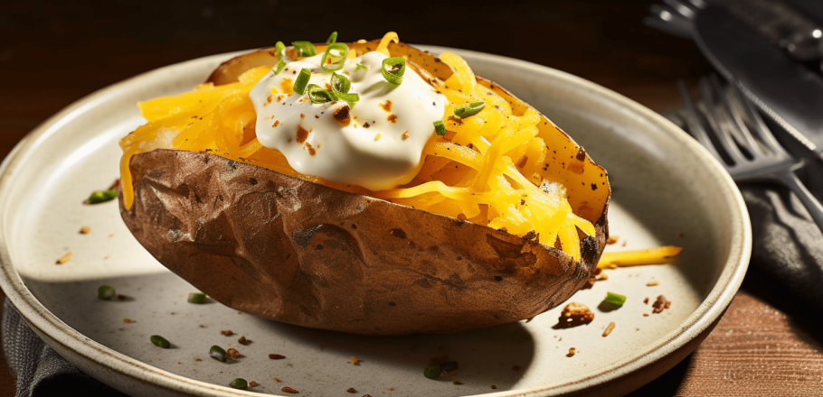 Easy Microwave Baked Potato step by step Recipe