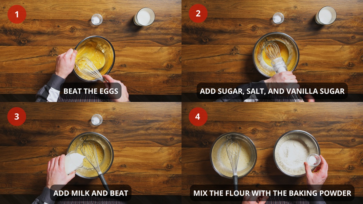 Funnel Cakes recipe step by step 1-4