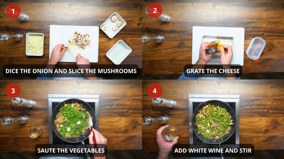 Green Bean Casserole recipe step by step 1-4