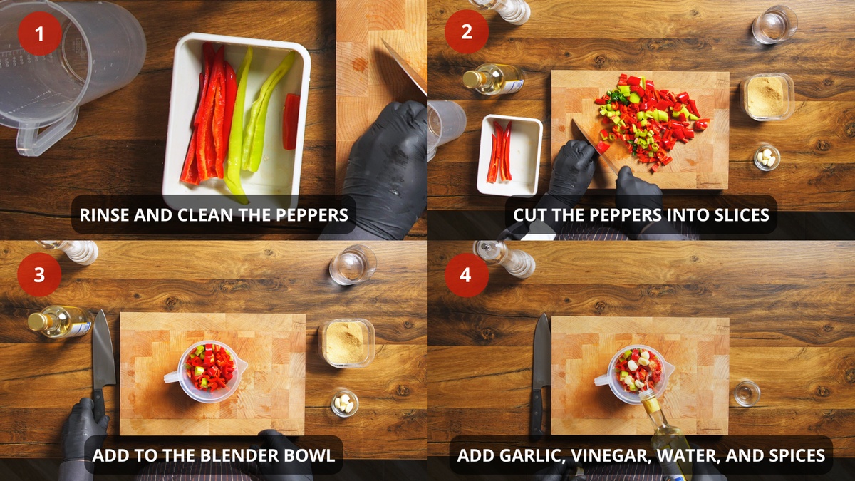 Sriracha Recipe Step By Step 1-4
