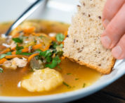 chicken soup and matzo balls