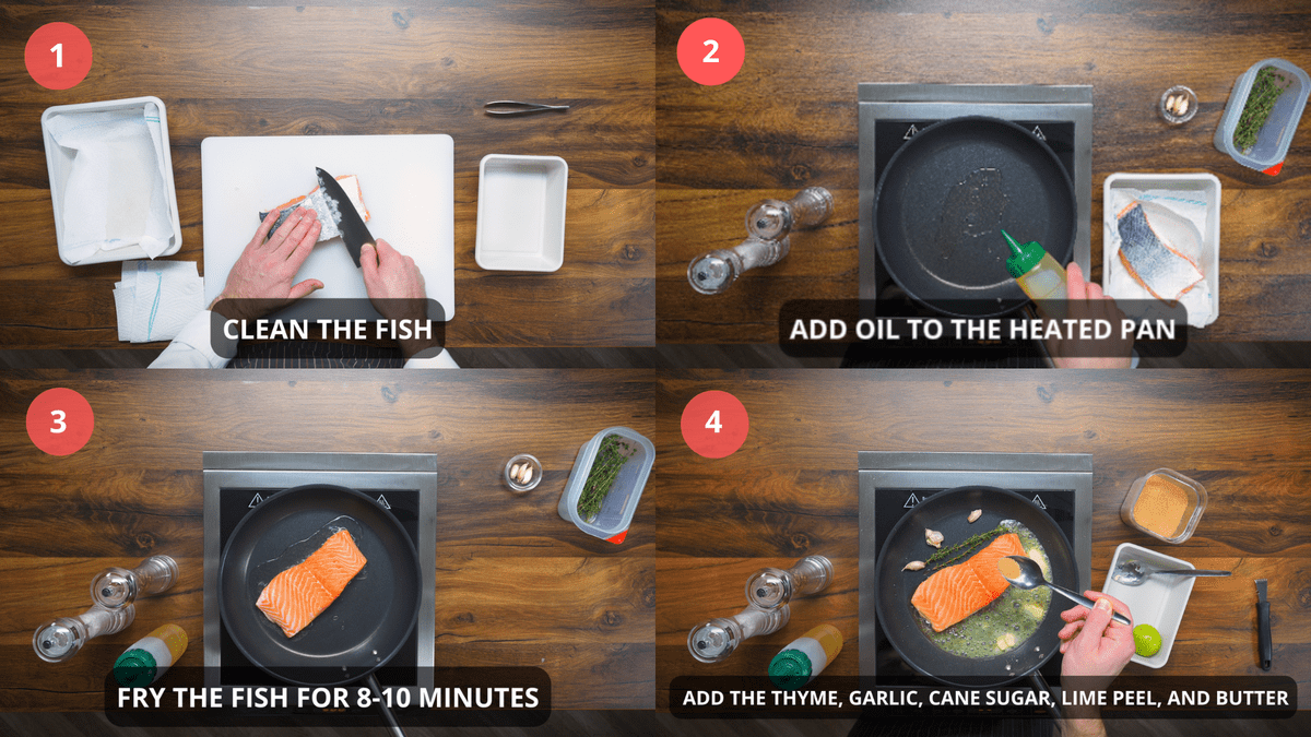 salmon steak recipe step by step 1-4