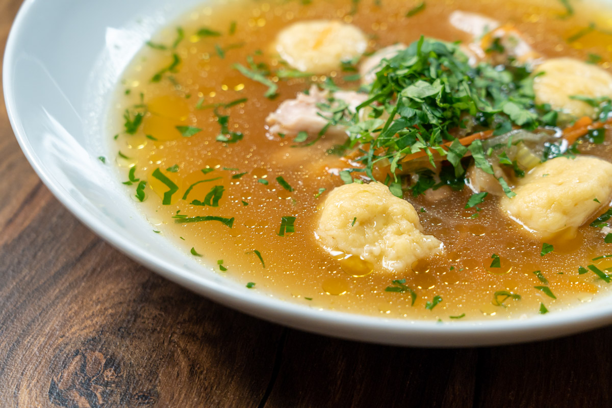 soup with matzo balls