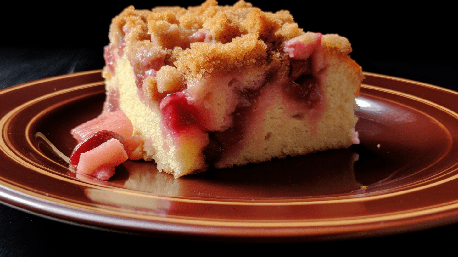 step by step Oma's Rhubarb Cake Recipe