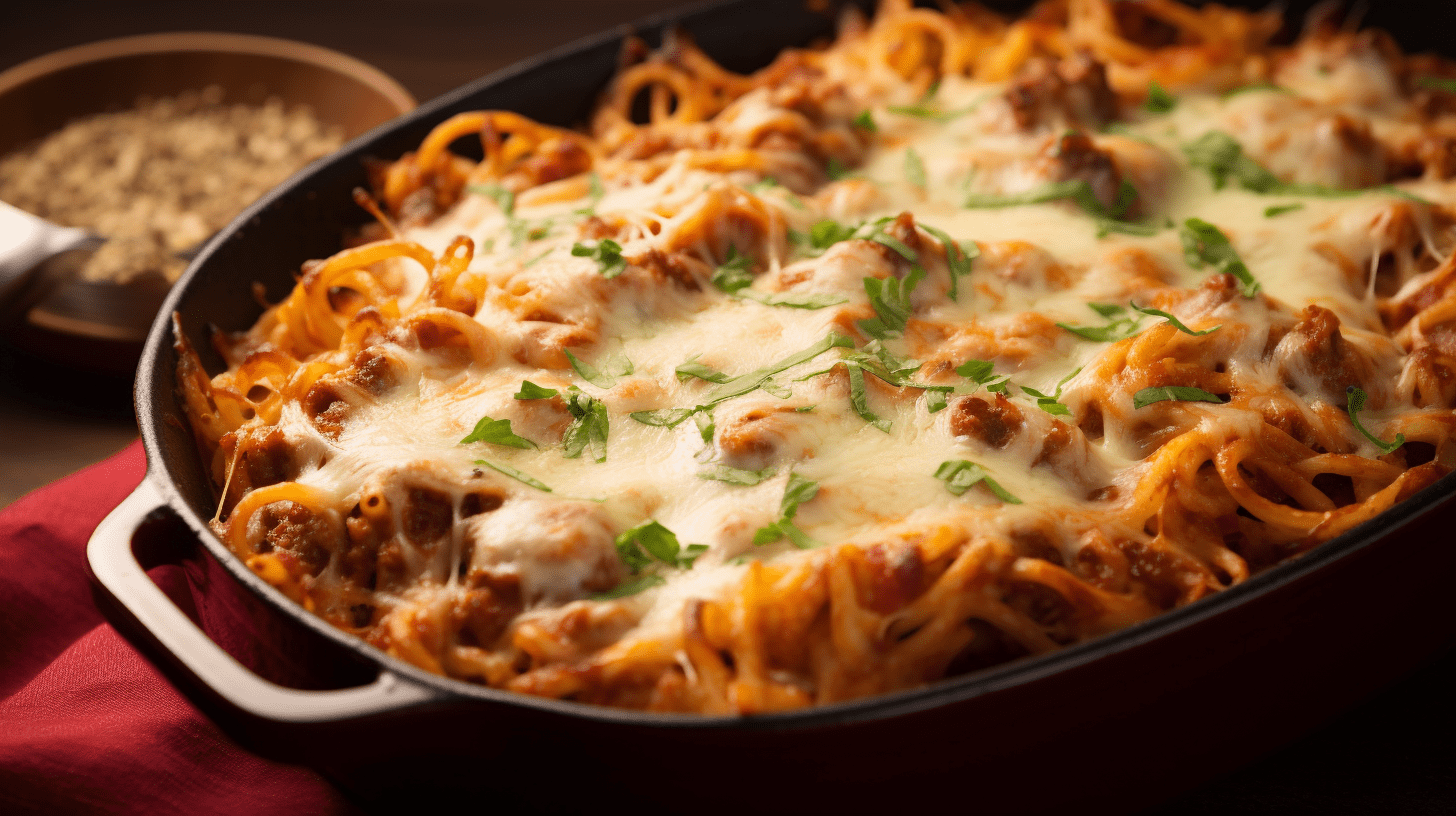 the best Baked Spaghetti