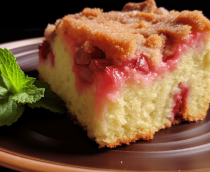 the best homemade Oma's Rhubarb Cake Recipe