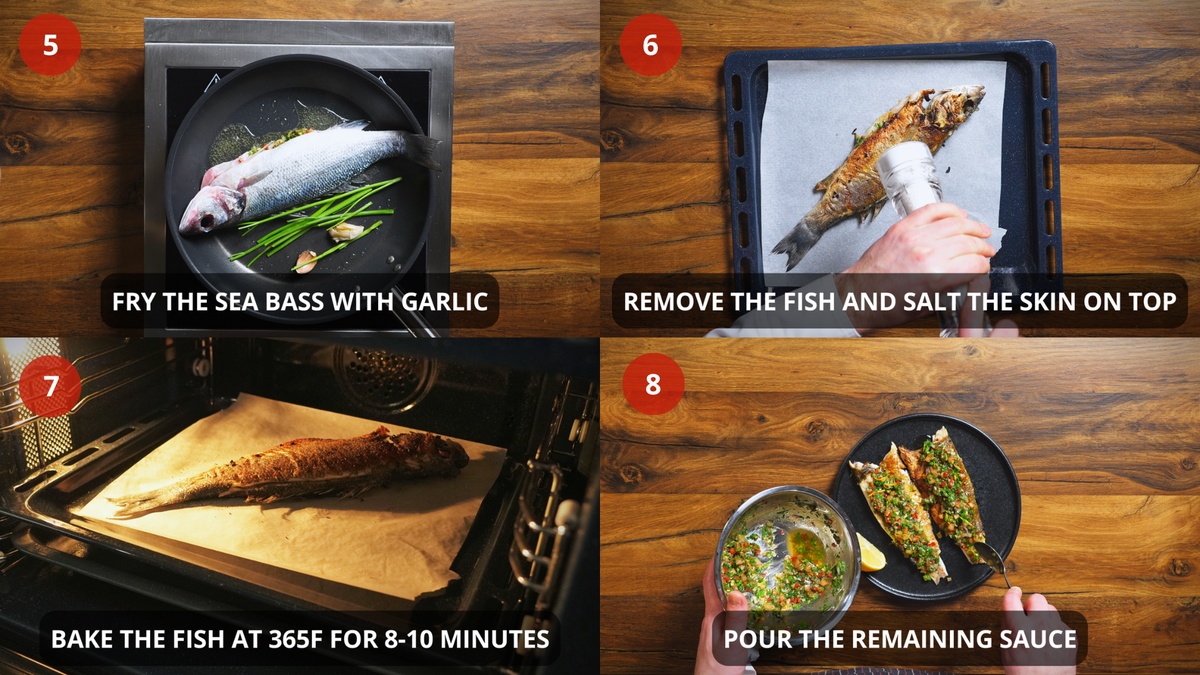 Branzino Recipe step by step 5-8