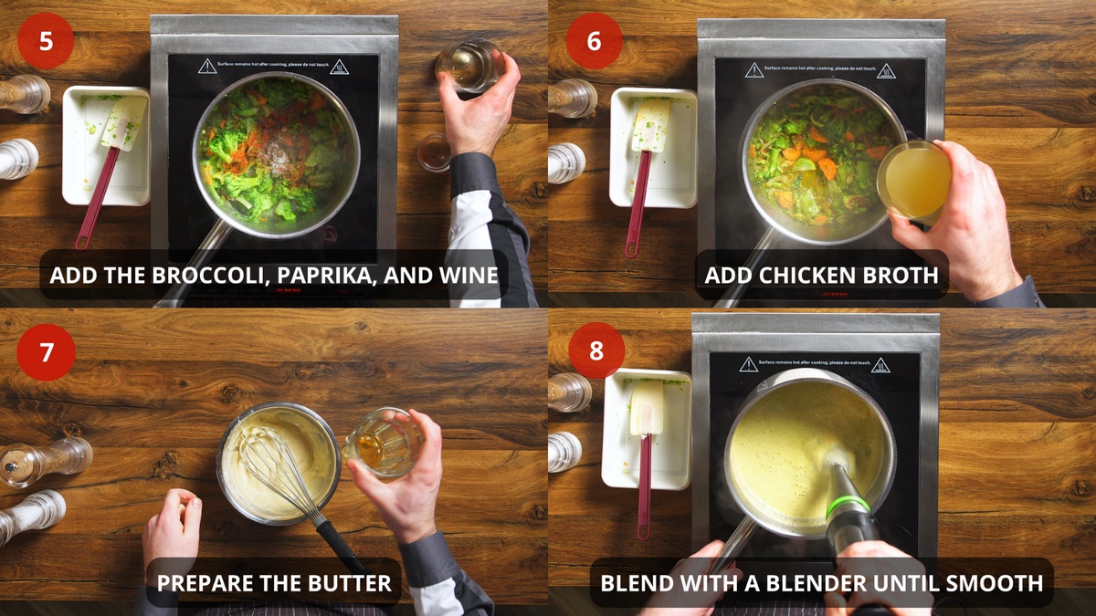 Broccoli Cheddar Soup recipe step by step 5-8