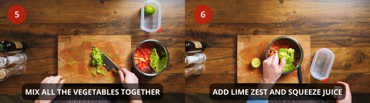 Guacamole recipe step by step 5-6