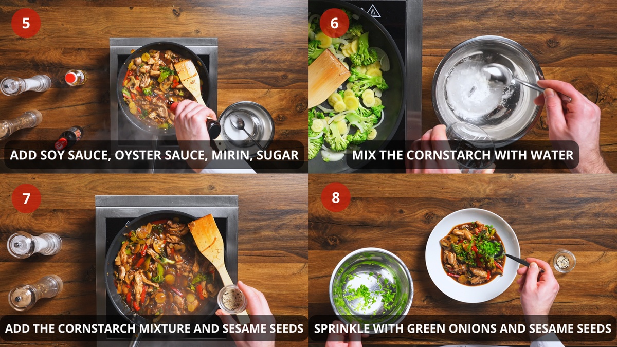 Moo goo gai pan Recipe Step By Step 5-8