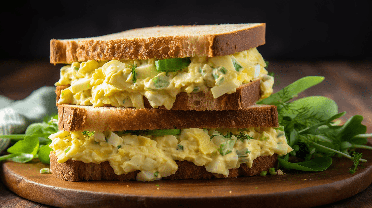 Sandwiches Salad with eggs