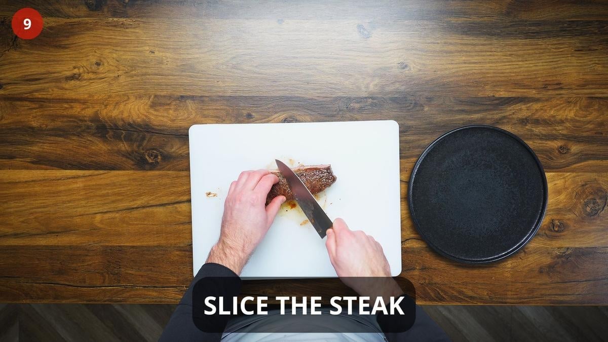 Steak on a pan step by step recipe 9