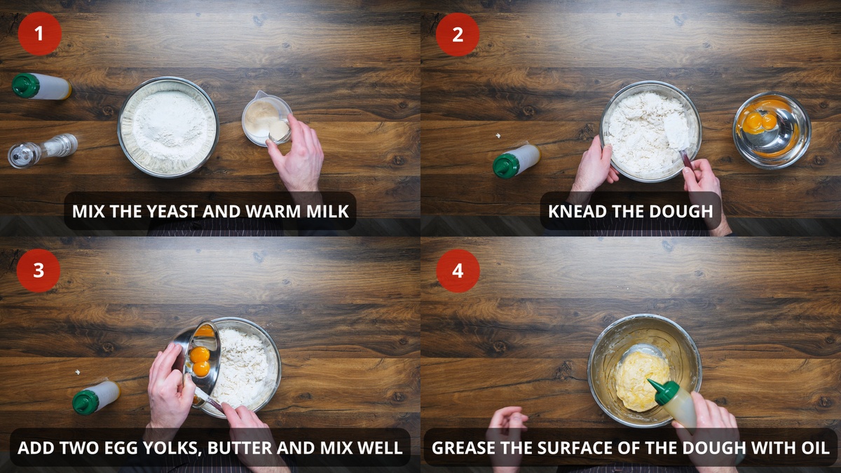 Texas Sausage Kolaches recipe step by step 1-4