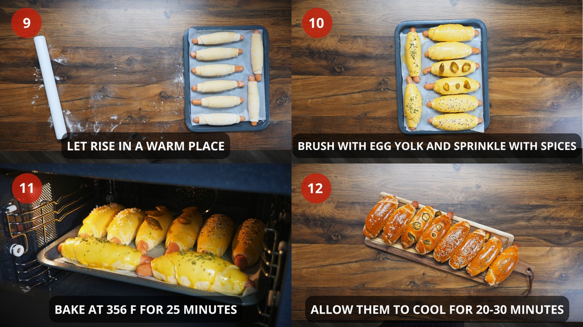 Texas Sausage Kolaches recipe step by step 10-12