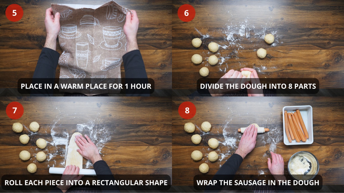 Texas Sausage Kolaches recipe step by step 5-8