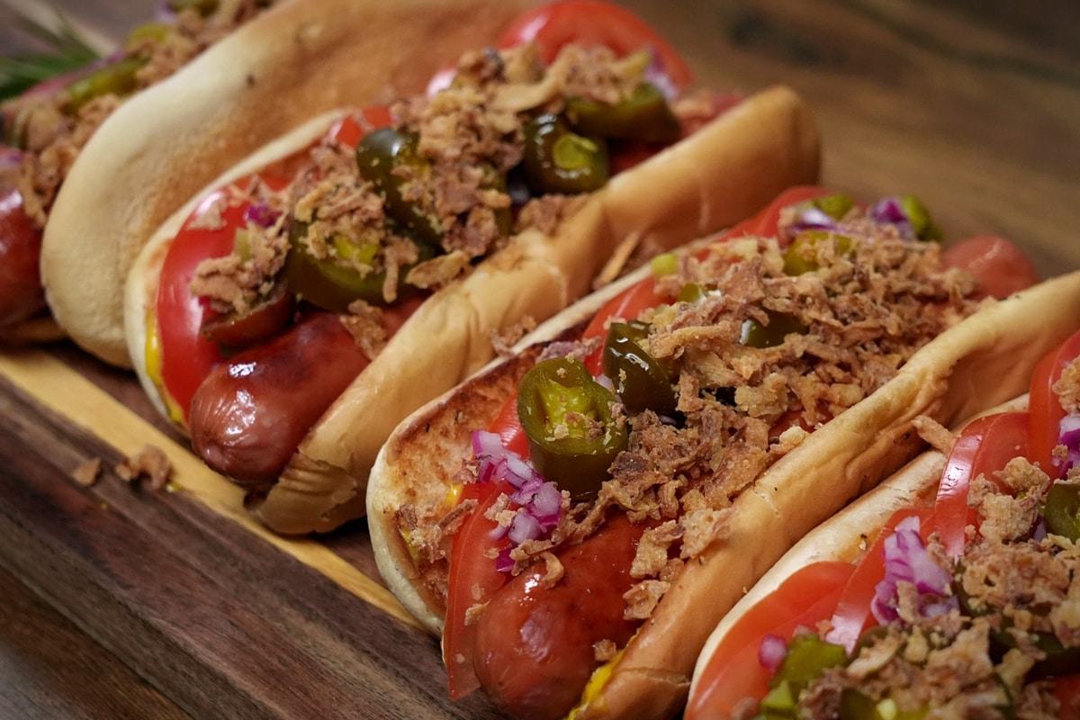 chicago style hot dog