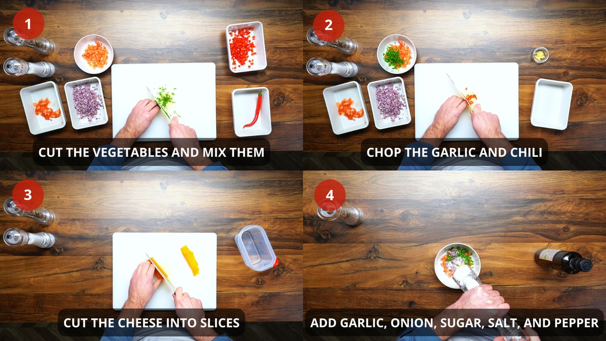 Burritos Recipe Step by step 1-4