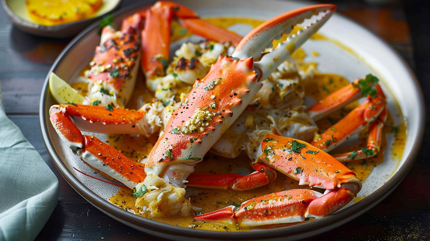 Crab Legs with Garlic Butter Sauce