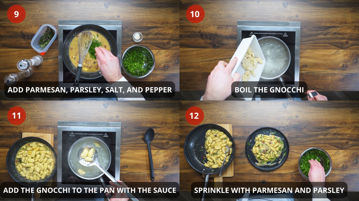 Gnocchi recipe step by step 9-12
