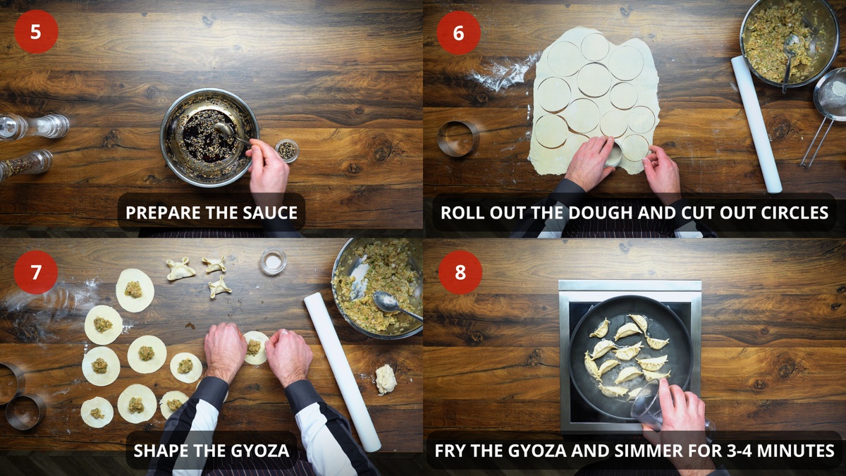 Gyoza with sauce recipe step by step 5-8