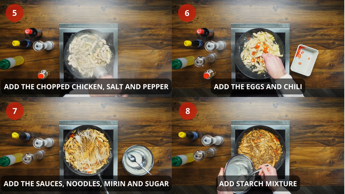 chow mein recipe step by step 5-8