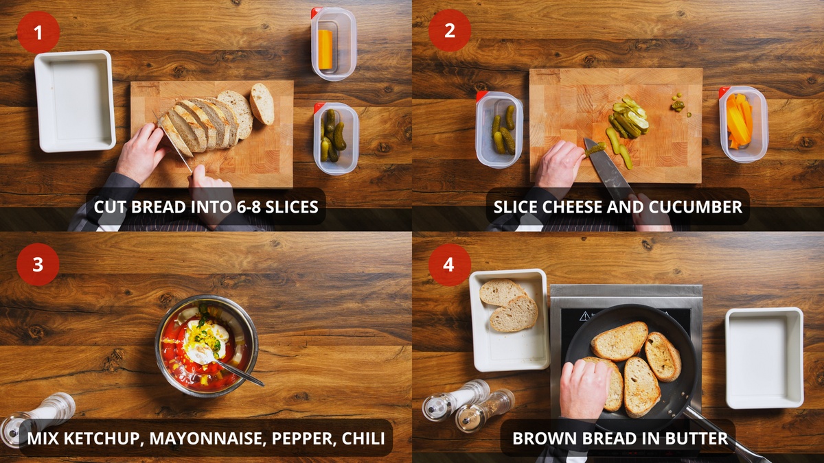 Reuben Sandwich Recipe Step By Step 1-4