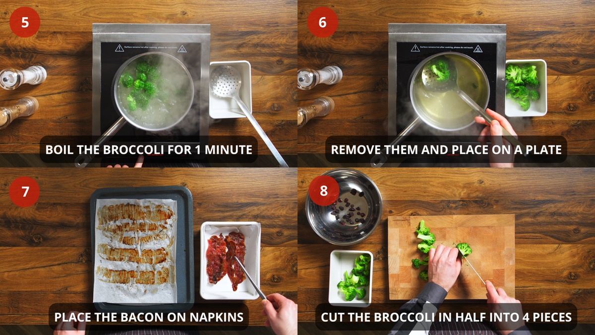 Broccoli salad with bacon recipe step by step 5-8