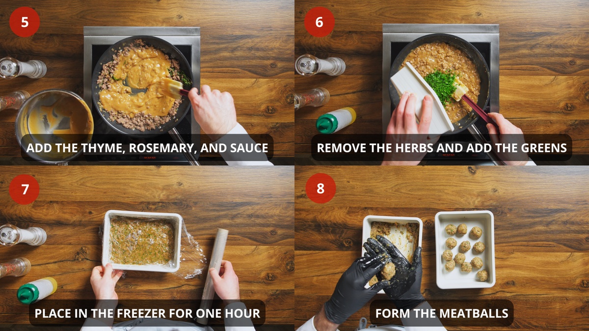 Meetballs recipe step by step 5-8