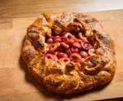 homemade puff pastry cherry pie