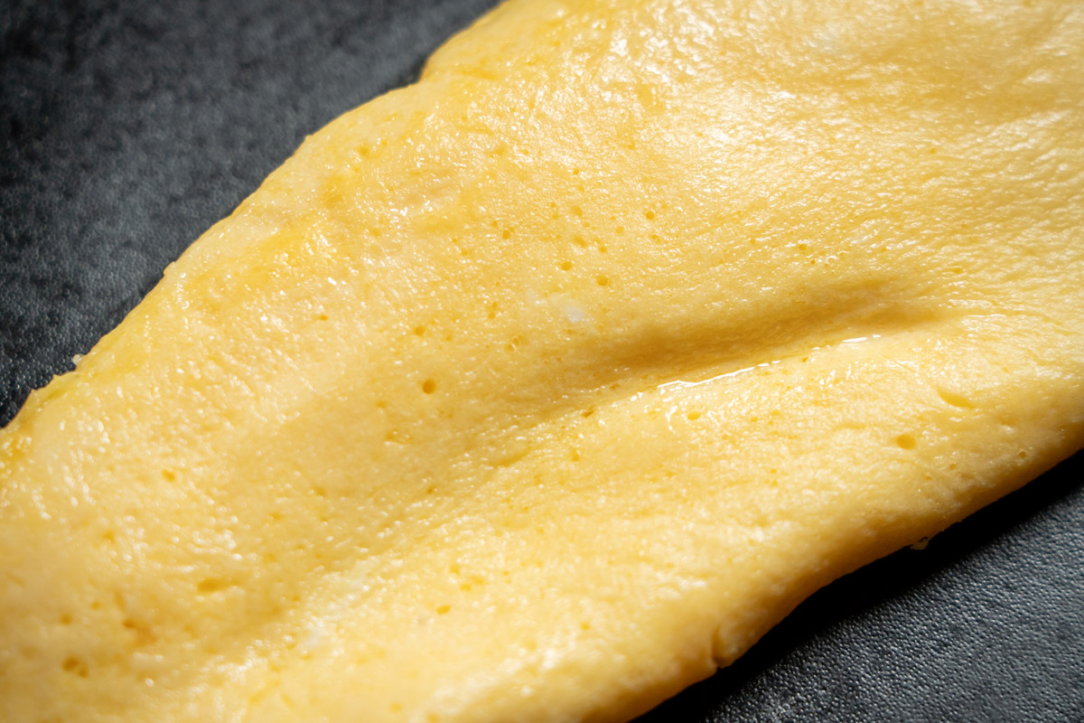 homemade French omelet