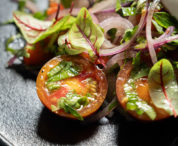 recipe for smoky homemade eggplant and tomato salad