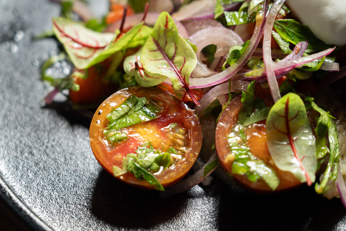 recipe for smoky homemade eggplant and tomato salad