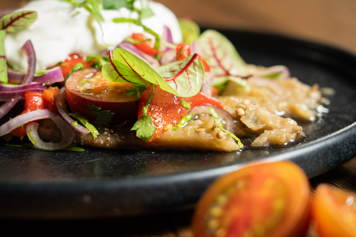 easy eggplant and tomato salad recipe