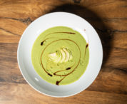 homemade avocado and zucchini soup