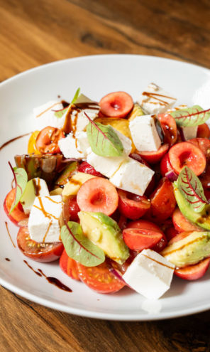 recipe for fresh cherry and feta salad